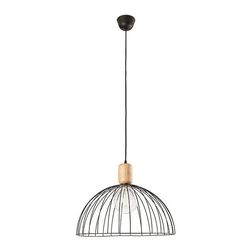 LEDS-C4 Lighting Kontrast bur loft vedhæng mat sort lys træ 1x E27 48.7cm