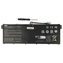 VHBW-akun vaihto Acer AC14B7K: lle kannettavalle tietokoneelle (3000mAh, 15.28V, Li-polymeeri) Musta