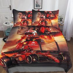 Kerota F1 Racing People pussilakana, F1 Drivers mikrokuituvuodevaatteet ja tyynyliinat, tytöille ja pojille Makuuhuoneen sisustus Double200x200cm