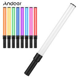 Andoer D2 kädessä pidettävä RGB-valoputki LED-videovalosauva 2500K / 5500K / 8500K himmennettävä 7 värikästä valotehostetta sisäänrakennettu akku v...