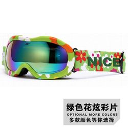 Lbq Brands Gutter Jenter Ski Goggles Kids Snowboard Eyewear Dobbel linse UV400 Anti-tåke Ski Mask Briller Barn Snow Skate Vinter RT C1