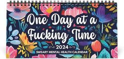 2024 Mental Health Kalender, Sjov Mental Sundhed 2024 Vægkalender, Kreativ månedlig planlægger Sweary Kalender, Creative Monthly Planner Sweary Menta