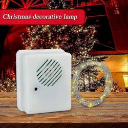 Joulun äänianturi Musiikkikaiutin / 9.8 jalan kielivalot Ääniaktivoidut rekvisiitta Lämmintä valoa