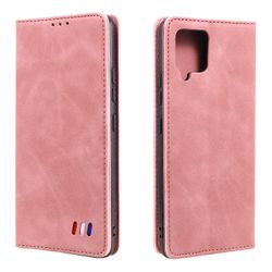 Etui til Samsung Galaxy A22 4g Cover Magnetic Closure Wallet Book Flip Folio Stand View Læder cover Stødsikker - Rosegold