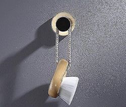 Badeværelse Hardware Sæt Sort kåbe Krog Hylde Væv Messing Papirholder Tandbørste Holder Brush