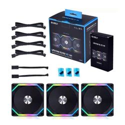 Lian Li UNI FAN SL120 V2 120mm Kotelotuuletin - Musta (3 kpl)