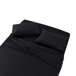 Handuo Sengetøj Sæt Mikrofiber Polyester Super Soft sort Queen