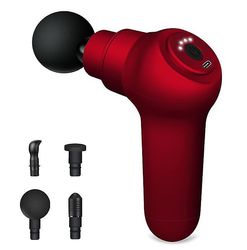 Coosilo Massage Gun Fascia Gun Muscle Relax Massage USB Opladning Elektrisk Massager Body Massager rød