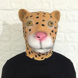 Masks Crazy Animal City Sød latex maske Halloween cosplay kostume Party Performance Hest Kanin Leopard kat løve Fuld hoved rekvisitter