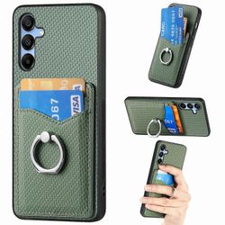 Samsung Galaxy A16 4G 5G -kotelokorttipaikoille sormuspidike jalusta, puhelimen kansi - vihreä Monivärinen Green