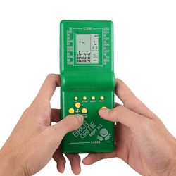 SM Pedagogisk programvara retro elektronisk tetris tegel klassisk handhållen fickspel maskin