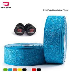 Bolany Road Bike Styr Tape Tilbehør Embossment Eva Blød åndbar Sved Anti-slip Cykel Bar Tape Cykling Sports Dele sort