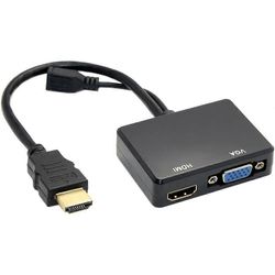 Moninäyttöinen näyttö Yksi kahdelle HDMI-VGA-muunnin