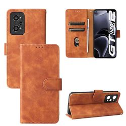 Etui til Realme Gt Neo2 Cover Premium Læder Med Kortholder Flip Folio Magnetisk Etui Etui Coque - Sort Brown