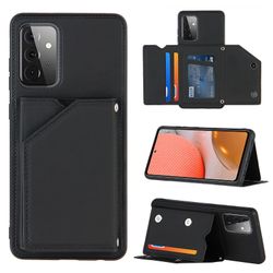 Gangxun Sag Til Samsung Galaxy A72 5g/4g Vintage Cuir Cover Læderetui Kofanger - Noir