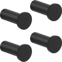 4 pakkausta modernit mustat takkikoukut seinäkiinnitteiset, pyyhekoukut kylpyhuoneisiin, kylpykoukut, raskaat seinäkoukut ripustamiseen