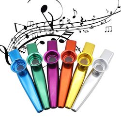 Metal Kazoos Musikinstrumenter Fløjter Membran Mund FARVE 5