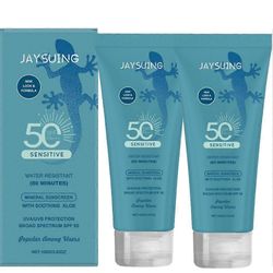 Mineraaliaurinkovoide SPF 50+, vedenpitävä laajakirjoinen aurinkovoide UVA/UVB-suojalla ja Smart Cap -teknologialla - hajusteeton Takaisin alkuun K...