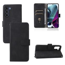 Etui til Motorola Moto G200 5g Cover Premium Læder Med Kortholder Flip Folio Magnetisk Etui Coque - Sort