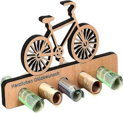 Polkupyörärahalahja, hieno polkupyörälahja, rahalahja pyöräilijöille, polkupyörän säästöpossu, polkupyörän mallinnus