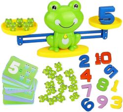 SQCLV Cool matematiikkapeli, Sammakko Balance Counting Toys pojille ja tytöille Koulutusnumero Toy Fun Lasten lahja Oppiminen Ikä 3+