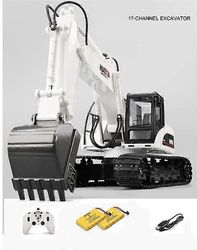 1550 RC Kaivinkone 1/14 Kaukosäädin Lelu Kuorma-auto Kaivinkone Autot Kuorma-autot Traktori Malli Suunnittelu Ajoneuvo Lelut Pojat Lahjat Valkoinen 2B