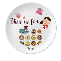 Hong Kong Foodie Kina Datter Dessert Plate Dekorative Porcelæn 8 tommer Dinner Home