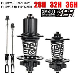 Nye Koozer Xm490 Hubs Forseglet 4 Leje Mtb Mountain Bike Hub Bageste Hub Qr 10 * 135mm 12 * 142mm 28 32 36 huller Skivebremse Cykel Hub Rød100x9 13...