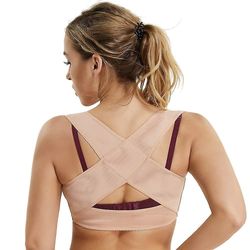 Mikasa Hunchback Posture Corrector Kvindelig BH Understøttende Bryst støttende Krop Formgivning Tøj Kropsformende Tøj Egnet Til Hunchback Beige