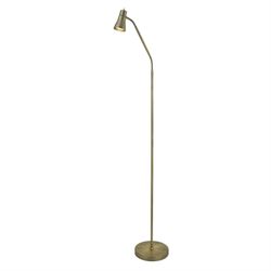 Searchlight Lighting Fusion 1 Lys gulv lampe antikke messing med Flexi Head, GU10