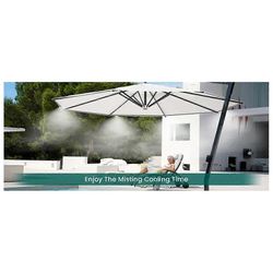 18M vesijohtovesipuutarhasetti matalapainesumujärjestelmä Villa Courtyard Cooling Musta