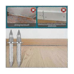 200 kpl kaksipäinen jalkalistakierre saumaton naula, ruosteenkestävä jalkalistakierreruuvisarja, jossa 2 tankoa, naula GOJ