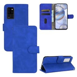 Etui til Oukitel C21 Cover Premium Læder med kortholder Flip Folio Magnetisk Etui Coque - Sort Blå