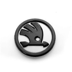 Tarra auton konepellin tunnuksesta Skoda Octavialle, konepelti, etusäleikkö, takatavaratila, logo S, A7, Superb, Kamiq, Abs, 1 kpl 8cm valkoinen