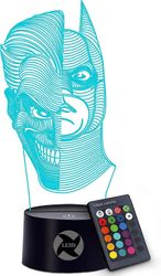 Langaton optinen 3D-illuusio yövalo - luo suuria unia - DC Comics Justice League Batman ja Jokeri