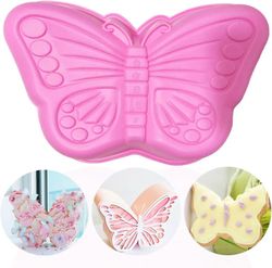 Baicccf Butterfly silikonikakkumuotti, tarttumaton uurrettu putkikakkuvuoka Jellolle, kakun leivontamuotit, täydellinen leivonnaiset kakulle, brown...