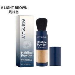 Jaysuing Hairline Powder, Thick Hair Fleeciness Complementary Color Fill The Hairline Salubrious Oil-Control Powder Vaaleanruskea