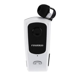 Fineblue F920 Bluetooth Vibration Alert Collar Clip Business -kuulokkeet yksipuolisella muotoilulla Valkoinen