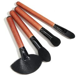 4stk Makeup børster sæt Værktøjer Pulver Foundation Øjenskygge Gør børster Kosmetik Blød nylon