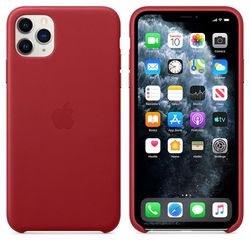 Apple Aito Applen nahkakotelon napsautus kannessa iPhone 11 Pro Maxille (tuote) punainen