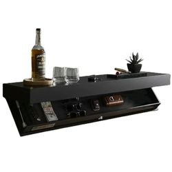 seinäkiinnitys kelluva hylly piilotettu säilytyslaatikko salainen lokero järjestäjä kotitoimistoon - musta Black