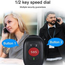 Vanhukset 4G SOS -kello GPS-ranneke rannekoru hätähälytys GPS-syke verenpainemittari-B BlackRed