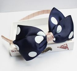 Børns smykker Bomuld Polka Dot Star Bowknot Baby Blue Butterfly Tiara Pandebånd Hårbøjle Til Børn Acessorio De Cabelo T