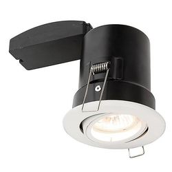 Saxby Lighting (Poole) Shieldplus Fire Rated 1 Lys Forsænket Tilt Downlight Matt White, GU10