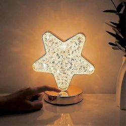 Kuulamppu, 3 väritilaa Touch Lunar Lamp, Crystal Table lamppu lapsille Flickrum Ramadan koristelu