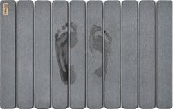 Piamakivikylpymatto, liukumaton kylpymatto, nopeasti kuivuva kylpyhuoneen matto, harmaa, 59 x 39 cm, SoBuy SDA10-HG 59x39x1cm