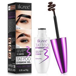 unbrand Peel Off Tattoo Kulmakarvojen geelivärjäys - Sävytetty kulmakarvojen liima, Vedenpitävä Pitkäkestoinen Siirtokestävä, Jopa 3 päivää - Äitie...