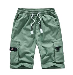Fxiaoxian Lastshorts til mænd med flere lommer Grøn 32