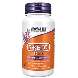 NOW Foods Nu Foods 7-Keto, 25 mg, 90 Caps (Pakke med 6)
