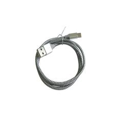 Usb-opladningsledning med datakabel af type C Nylon-flettet dragemønster sølv 2m